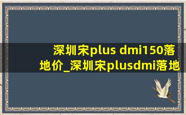 深圳宋plus dmi150落地价_深圳宋plusdmi落地价明细